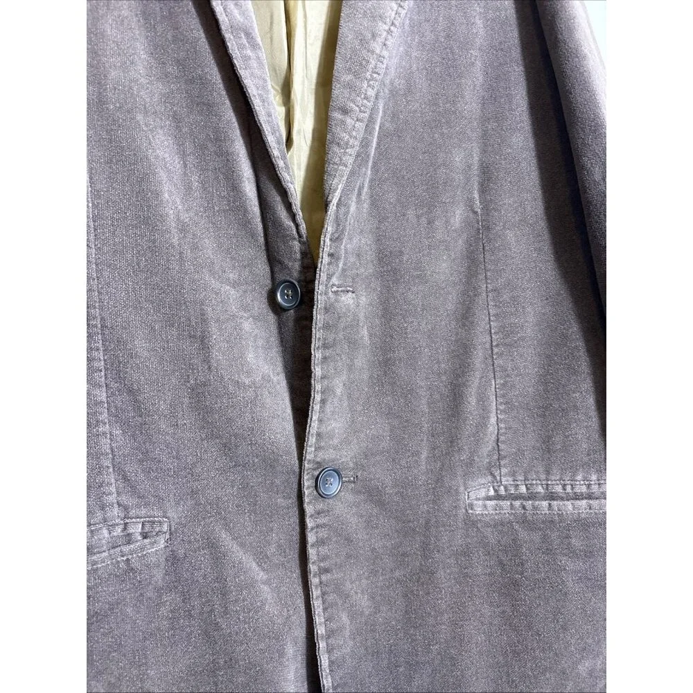 Gap Men XL Brown Suede Cotton Academia Y2K VTG Preppy 2-Button Blazer Grandpa‎